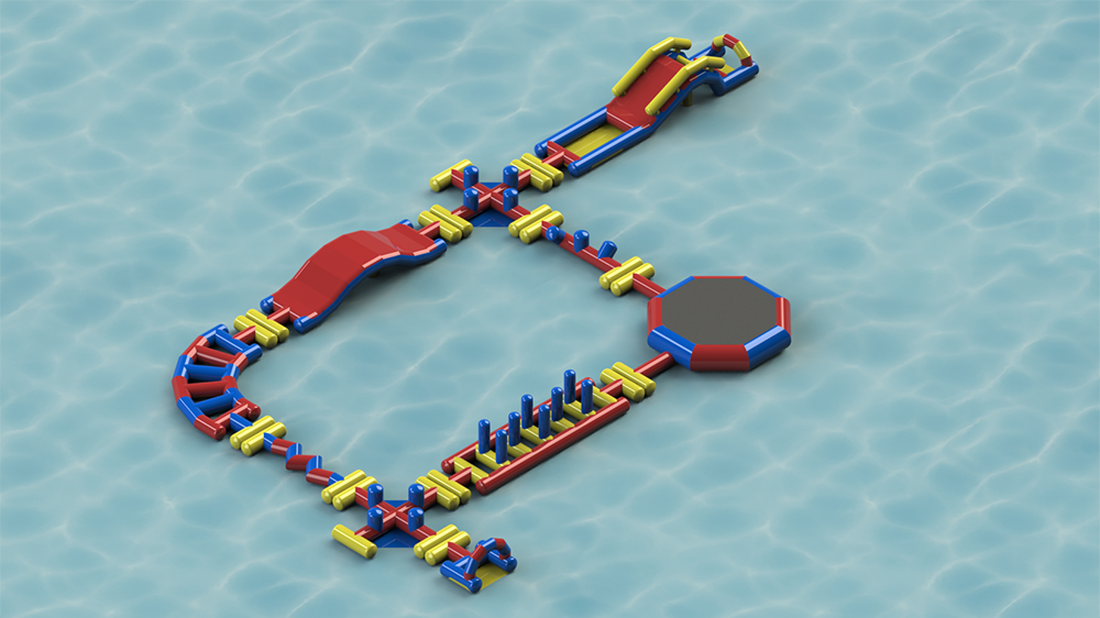 Open Water Aqua Park - Aflex Technology - Custom Design Inflatable Waterpark