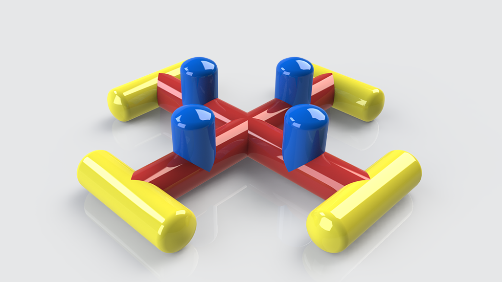 Open Water Inflatable Aqua Park Connect X-Marks the Spot - Aflex Technology - Aqua Adventure Series